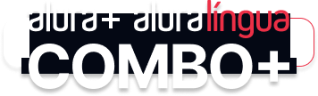 O combo+ é a junção do alura+ e o alura lingua.